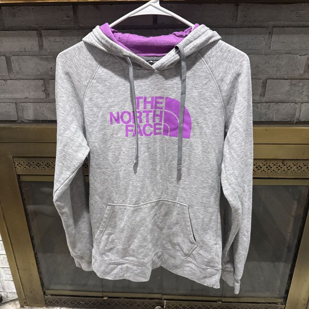 Women’s Size Medium The Northface Hoodie Gray And Purple